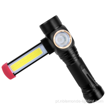 LED USB Charging Bottom COB Light de trabalho manual